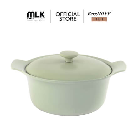 หม้อพร้อมฝาเหล็กหล่อ BergHOFF รุ่น Ron ทนทาน 24 ซม. สีเขียว  3900045_1